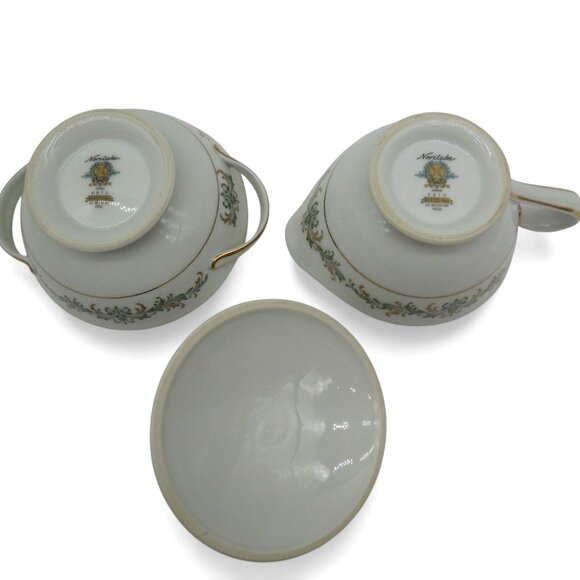 NORITAKE BARCELONA Creamer and Sugar Bowl Set Vintage - Picture 8 of 9